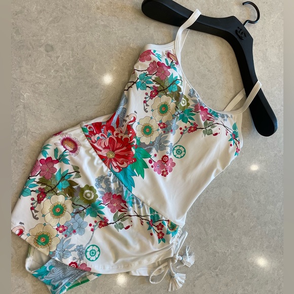 Johnny Was Kia Skirted Tank Bathing Suit Size XS - Picture 2 of 11